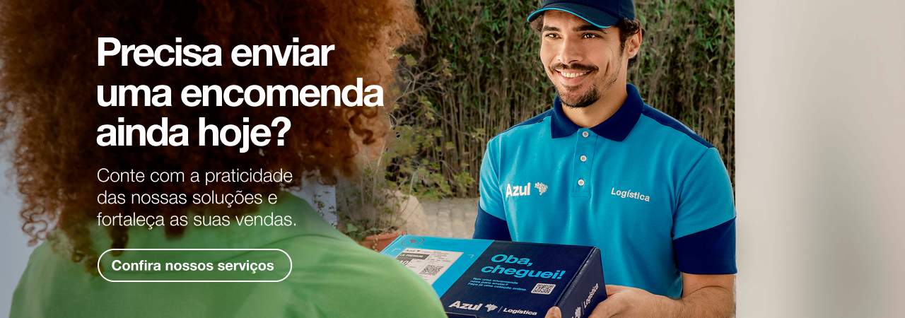 Banner Azul Logística com soluções para empresas